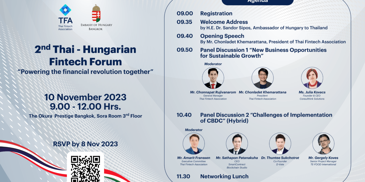 November Event : 2nd Thai-Hungarian Fintech Forum